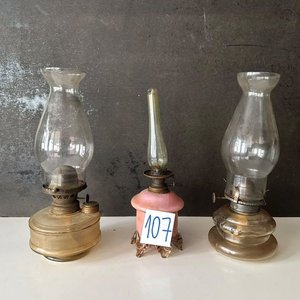 3 Faroles a Queroseno con Tubos de Vidrio - imagen 3