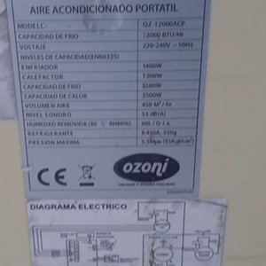 Aire Acondicionado Ozoni Frío/Calor 12000 BTU Portátil - imagen 3