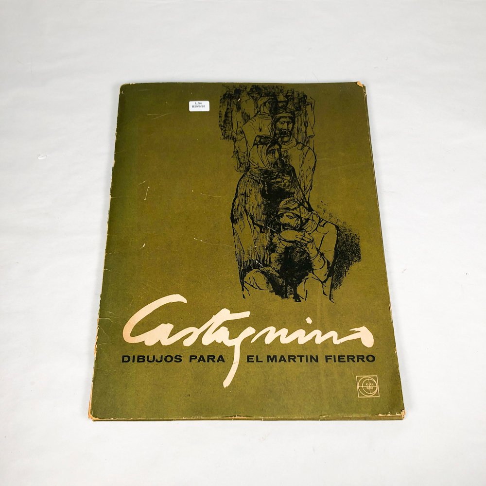 Lote de láminas y dibujos para el martín fierro en carpeta verde