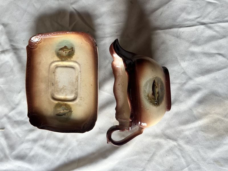 Salsera alemana de porcelana y cerámica - imagen 3