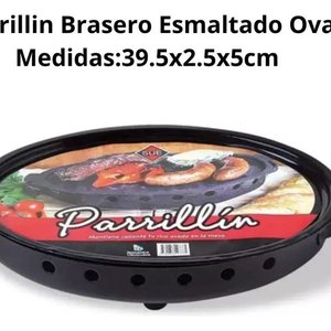 Brasero Parrillín Ovalado Esmaltado con Asas - imagen 4