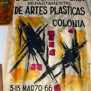 Afiche Primera Exposición Feria Departamental de Artes Plásticas Colonia 1966 - imagen 1