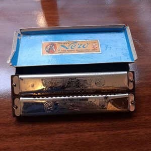 Armónica Vintage Doerfel's Nero Doble Tono Alemana con Estuche - imagen 5