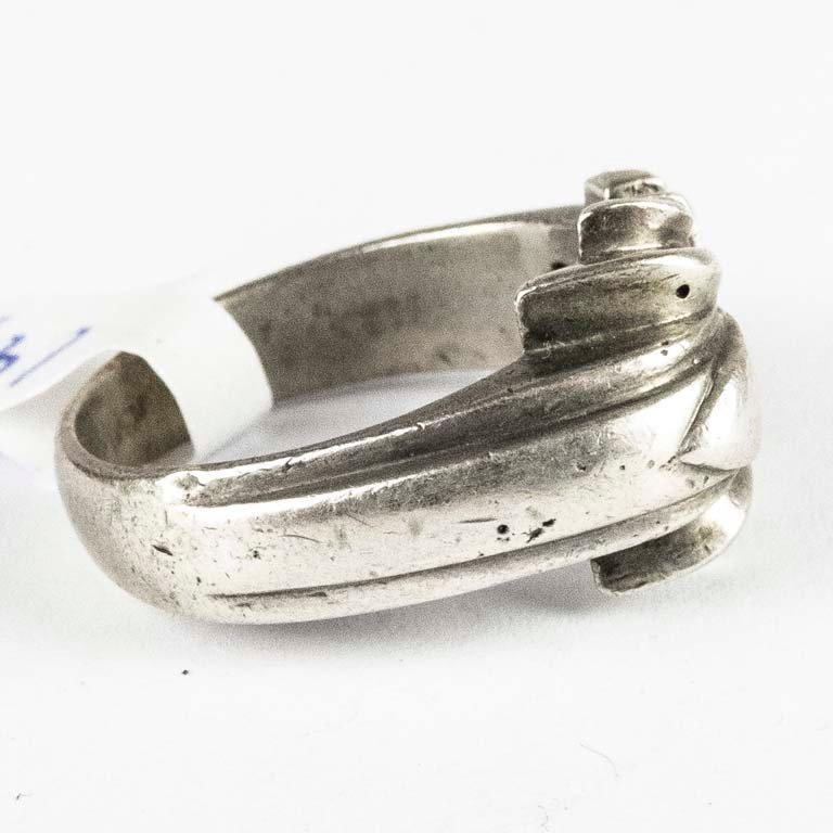 Anillo de plata con oro y cristal - imagen 2