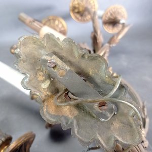 Dos Apliques de Bronce con Tres Luces y Diseño Clásico - imagen 7