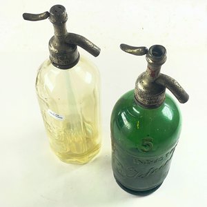 Dos Sifones Antiguos: Hialino y Verde - imagen 2