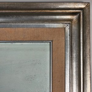 Pintura Expresionista de Hugo Nantes: Acrílico sobre Fibra con Marco Plateado - imagen 5