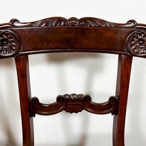 Par de Sillas Estilo Regency en Caoba con Tapizado Verde - imagen 2