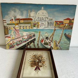 Lote anterior: Lote de Dos Cuadros: Paisaje Veneciano y Flores Secas