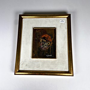 Cuadro Retrato Firmado E. Schuster, 17 x 13 cm - imagen 2