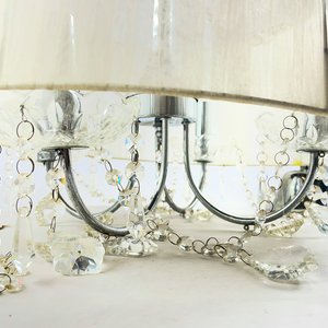 Colgante en metal 4 luces con pantalla 32x43 - imagen 3