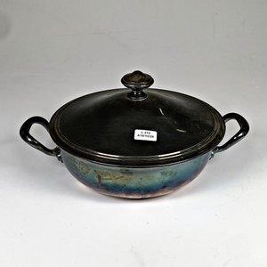 Guisera Christofle Antigua de Metal Plateado con Tapa - imagen 2