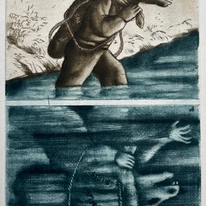 Grabado "Sin Título" de Luis Alberto Solari, Edición 153/200 - imagen 1