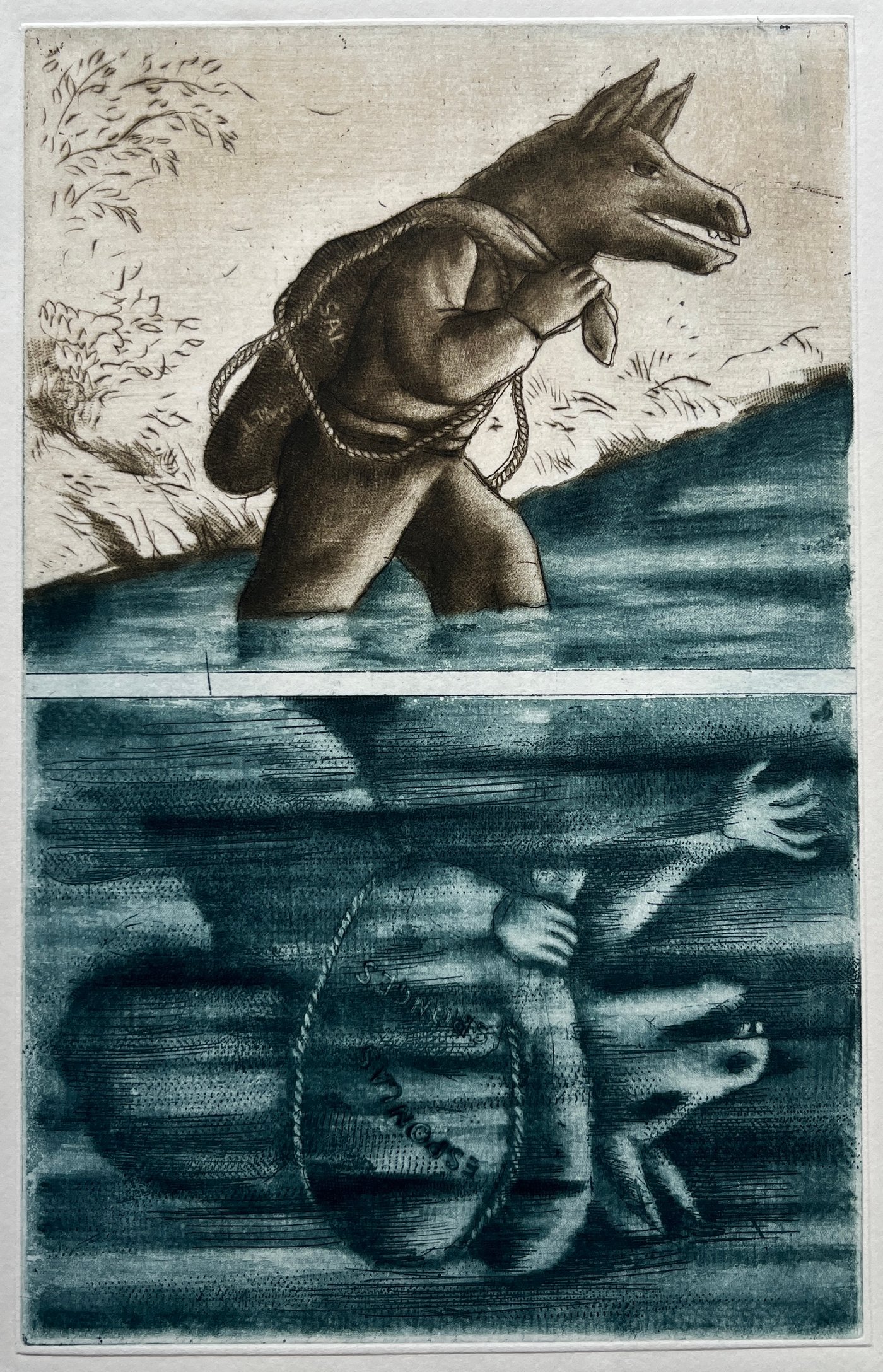 Grabado "Sin Título" de Luis Alberto Solari, Edición 153/200