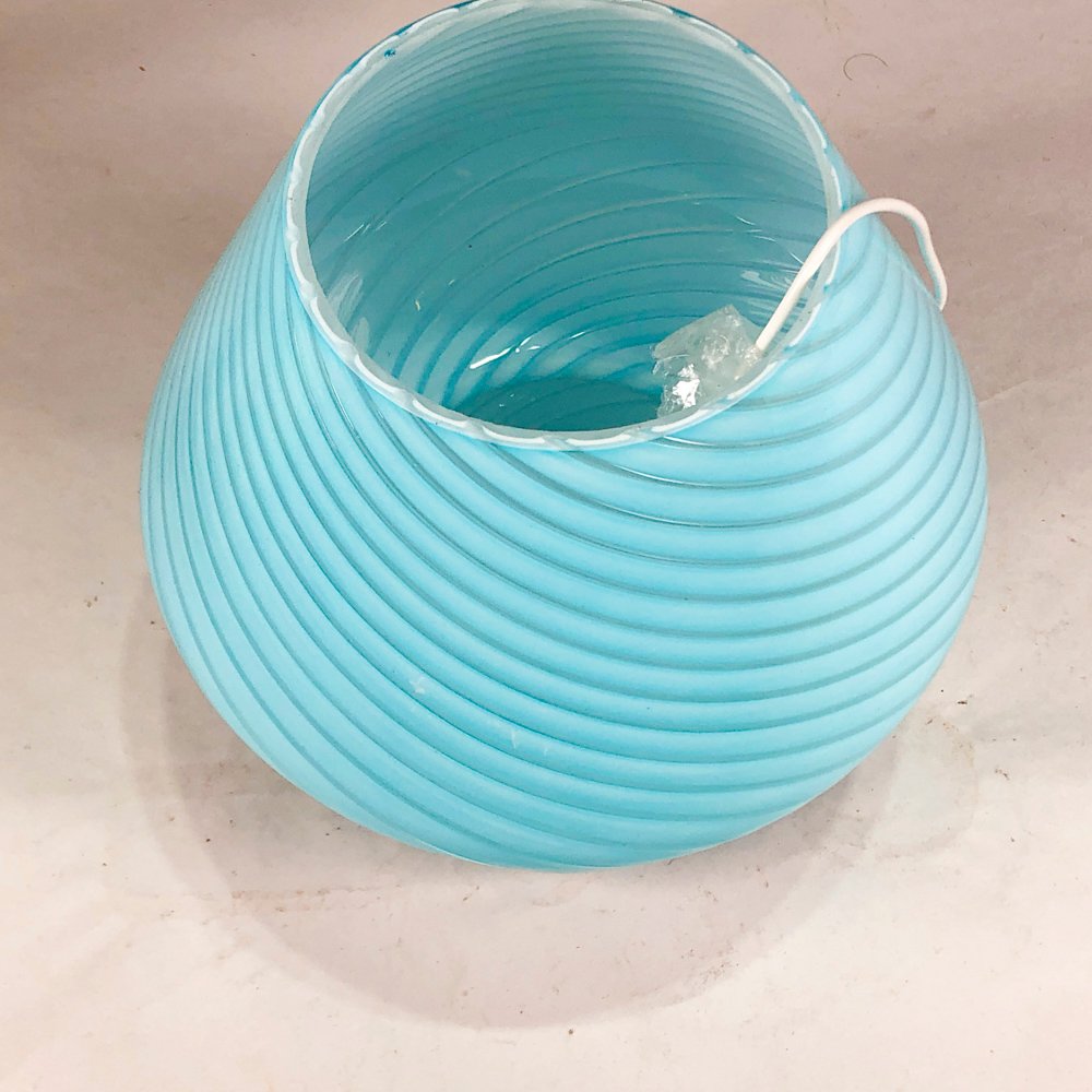 Lámpara de vidrio color azul para decoración - imagen 2