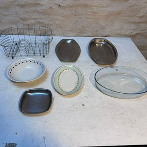 Lote de Utensilios de Cocina: Escurridor Metálico, Bandejas de Acero Inoxidable y Cerámica Lozur - imagen 2
