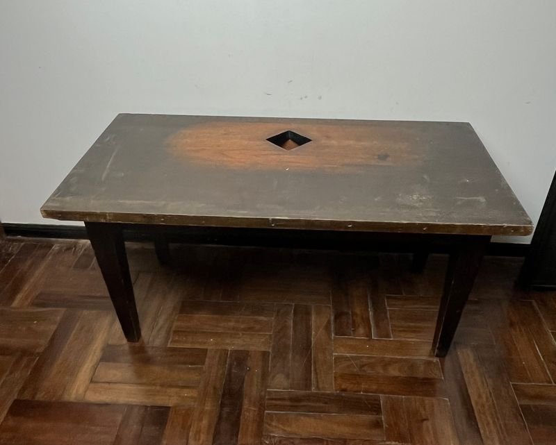Mesa ratona de madera con diseño antiguo - imagen 5