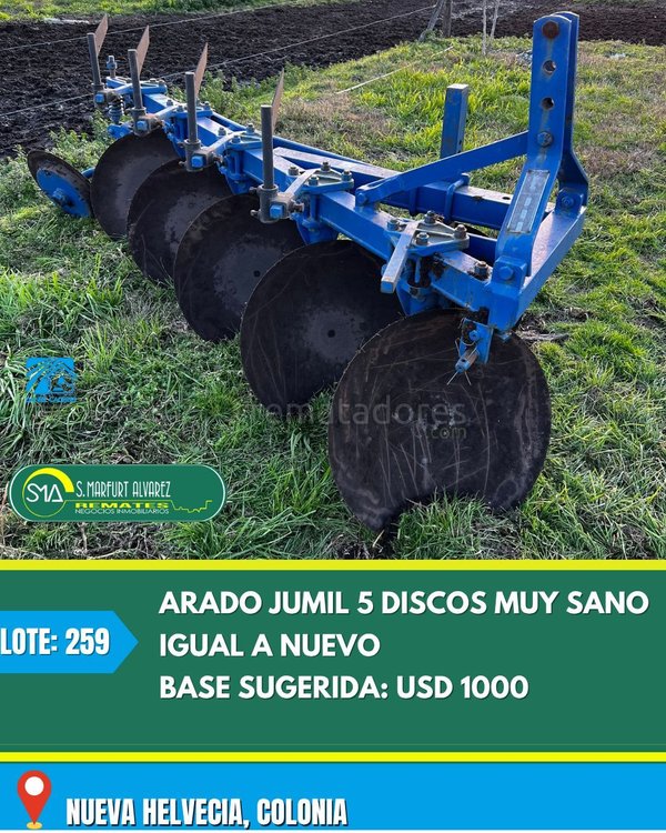 Arado Jumil de 5 Discos en Excelente Estado