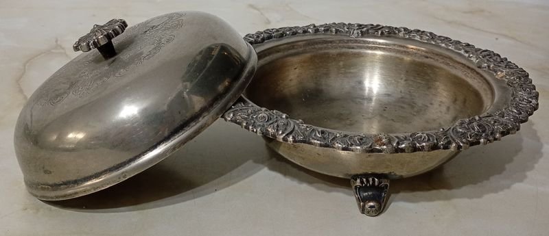 Centro de Mesa de Plata 900, Tres patitas. - Accesorios para el hogar - imagen 2
