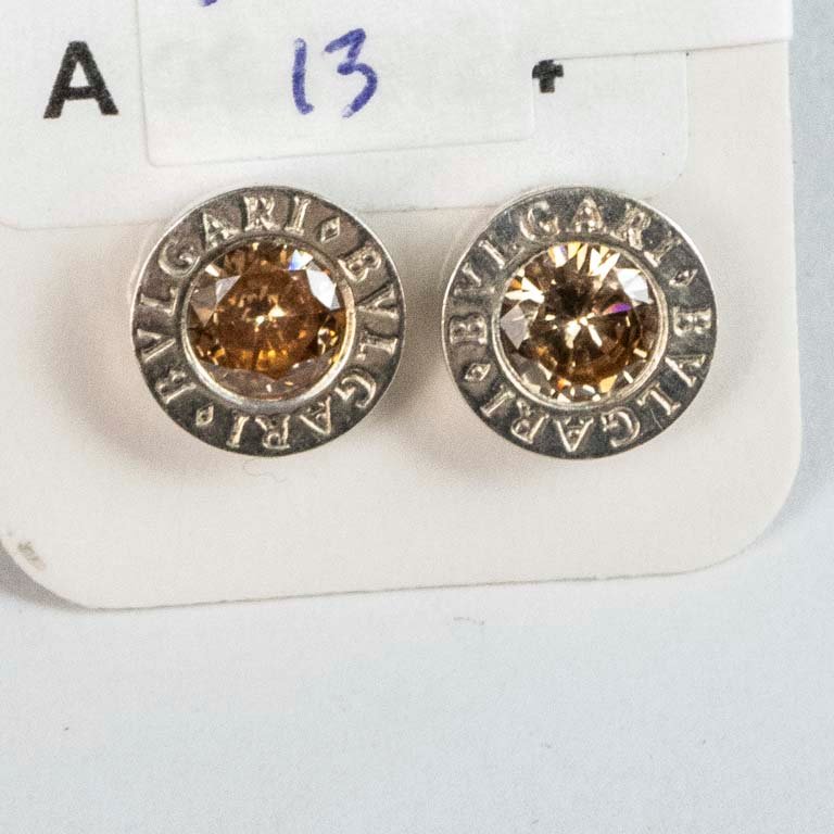 Parejas de pendientes de plata con oro y cristal - imagen 2