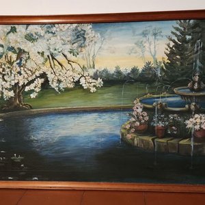 Lote anterior: Oleo "Fuente y Árbol en Flor" de 1900 con Marco de Madera