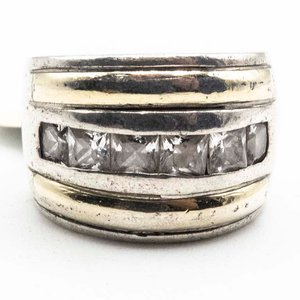 Anillo de Plata con Oro Double y Circonias - imagen 1