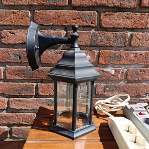 Farol Negro Exterior con 2 Regletas Eléctricas - imagen 3