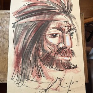 Lote siguiente: Obra "Gaucho" de Castellanos, 32x50 cm, Lista para Enmarcar
