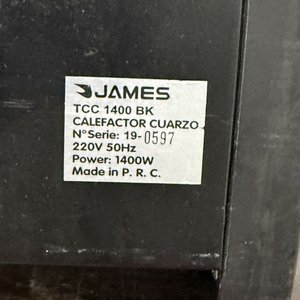 Calefactor Eléctrico James TCC 1400 BK con Tubos de Cuarzo - imagen 9