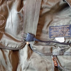 Chaqueta Eléctrica Calefaccionada US Army Air Force Segunda Guerra Mundial Talle M - imagen 6