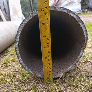 Dos Facmentos de Caño de fibrocemento de gran porte de Medidas Aprox. Largo Aprox. Por Tramo 140 cm y  165 cm  -  diámetro Aprox. 20 cm - imagen 7