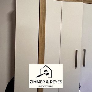 Ropero MDF Blanco y Madera 6 Puertas con Cajones - imagen 2