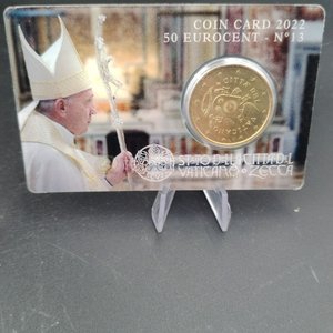 Tarjeta de Moneda de 50 Eurocent del Vaticano 2022 - imagen 2