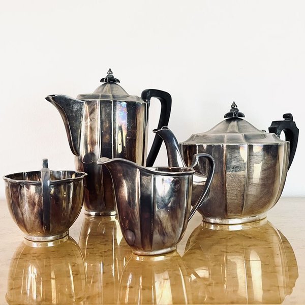 Servicio de té inglés antiguo en plata EPNS - imagen 1