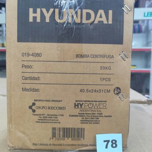 Lote siguiente: Bomba Centrífuga Hyundai HYCPMI80 de 1.5 HP Nueva