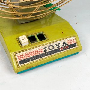 Ventilador de Mesa Antiguo Joya Verde Metálico con Rejilla Metálica - imagen 3