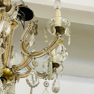 Araña de Cristal Estilo María Teresa Seis Luces con Almendras - imagen 4