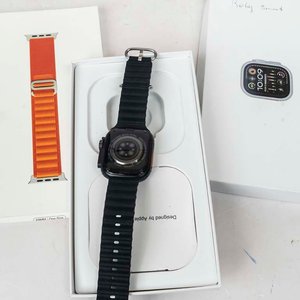Reloj Inteligente Smartwatch con Correa Negra y Naranja - imagen 2
