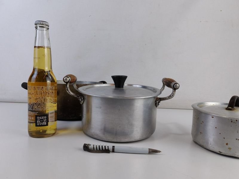 Tres Ollas de Cobre con Estilo Antiguo - imagen 3