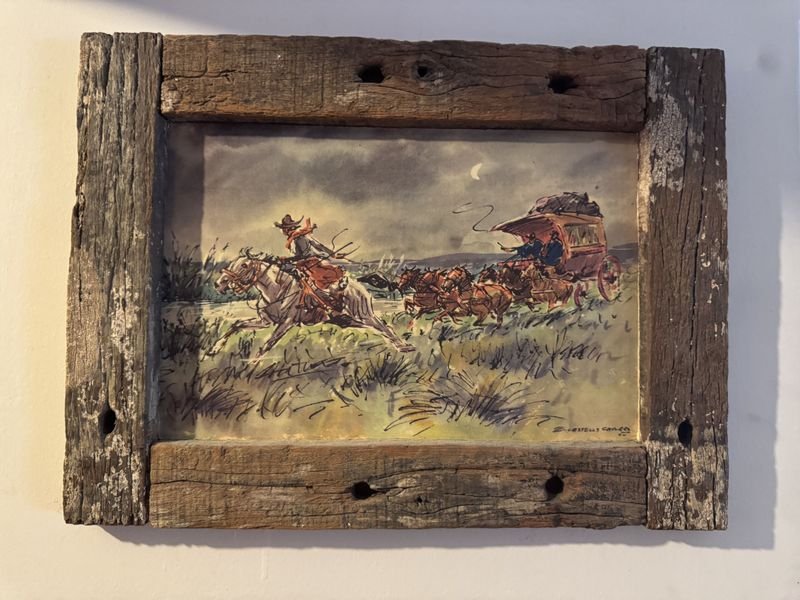 Lámina de Enrique Castells Capurro en marco de piques de campo - imagen 2