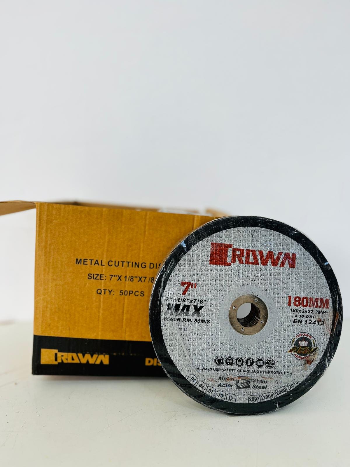Pack 50 Discos de Corte 7'' Crown para Metal