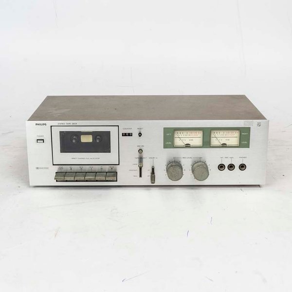 Casete Philips Stereo Tape Deck Plata
