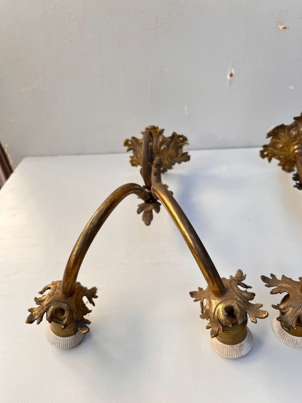 Bronce Apliques con Decoración de Hojas - imagen 2