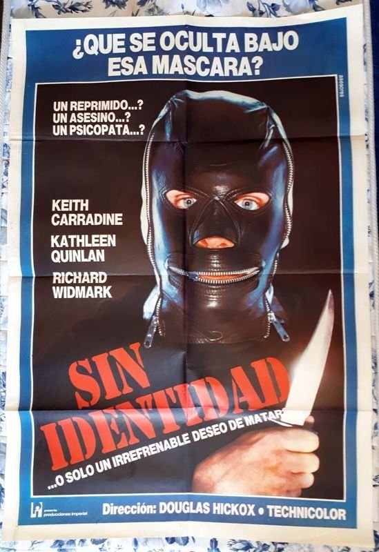 Poster Original "Sin Identidad" (Blackout) - Keith Carradine, 1985