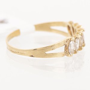 Anillo Medio Si Fin Oro 18k con Piedras Marquise - imagen 2