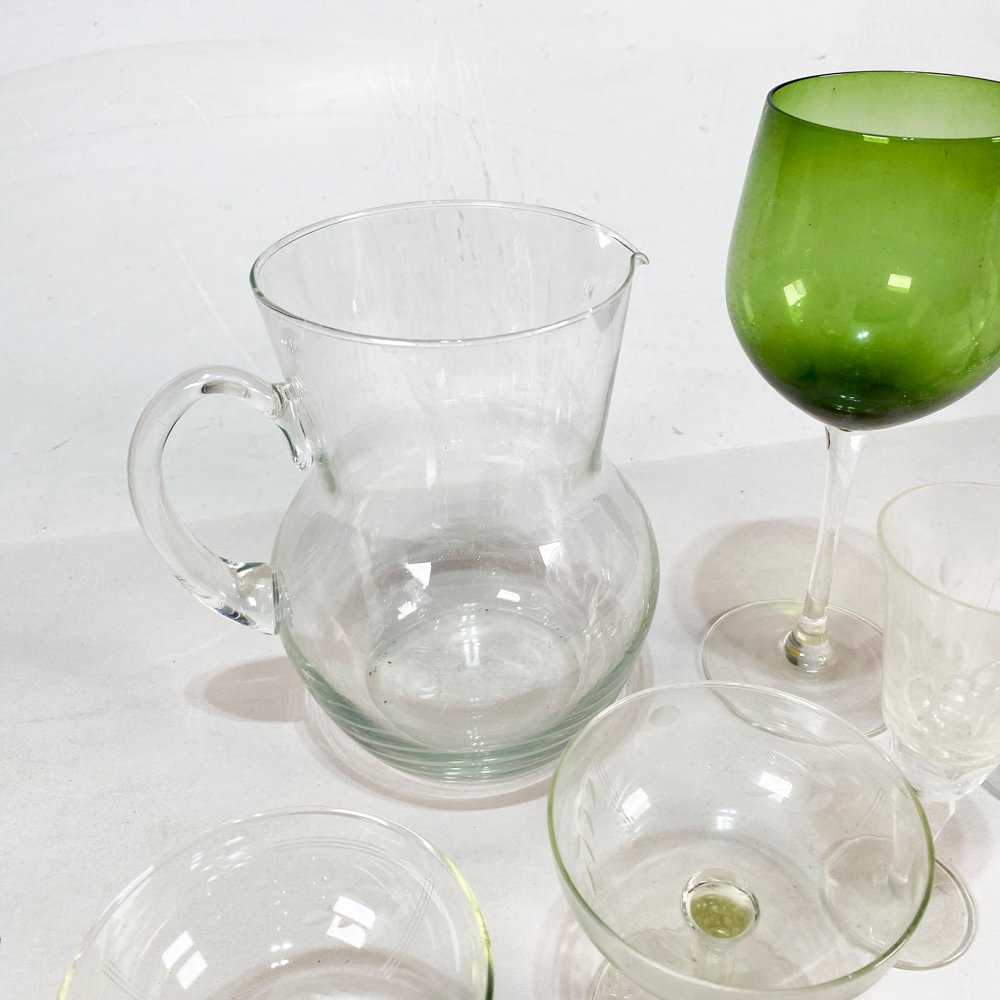 Colección de vasos y jarra hialina - imagen 3