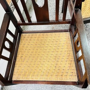 Par de Sillones Antiguos de Roble con Asiento de Cardo - imagen 10