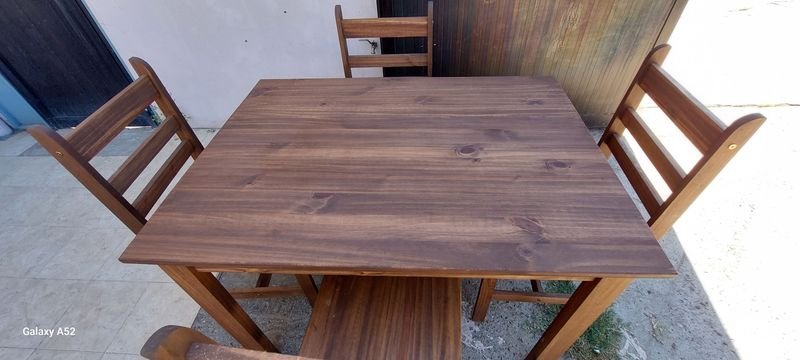 Juego de comedor en madera, perfecto estado - imagen 3