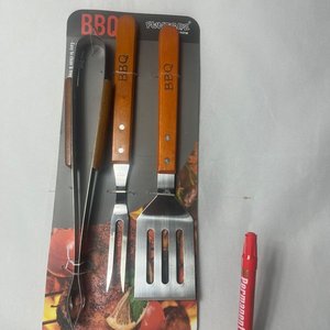 Set de Asado 3 Piezas: Espátula, Pincho y Pinza BBQ FunTree - imagen 3