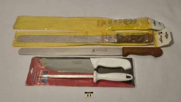 2 Cuchillos de Torta con Mango de Madera y Blister de Cuchilla - imagen 1